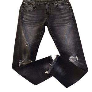 R13 Women’s Biker Boy Distressed Designer Jeans